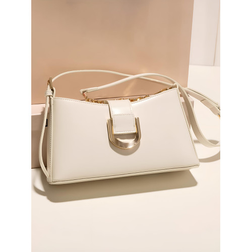 高級感輕奢小衆白色鏈條腋下包包女士2026新款單肩斜背法棍包秋冬 高級感輕奢小衆白色鏈條腋下包包女士2026新款單肩斜背法棍包秋冬