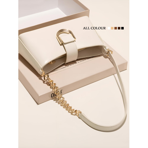 高級感輕奢小衆白色鏈條腋下包包女士2026新款單肩斜背法棍包秋冬 高級感輕奢小衆白色鏈條腋下包包女士2026新款單肩斜背法棍包秋冬