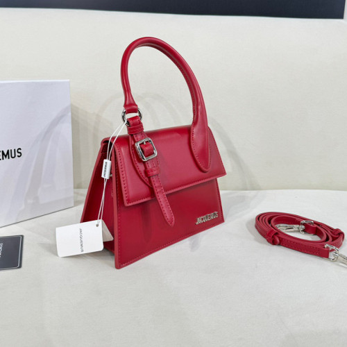 jacquemus包鱷魚紋法國小衆設計時尚百搭紅色單肩手提斜背小方包