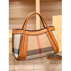 歐美時尚真皮大容量手提包格紋托特包2025新款包包女單肩斜背大包