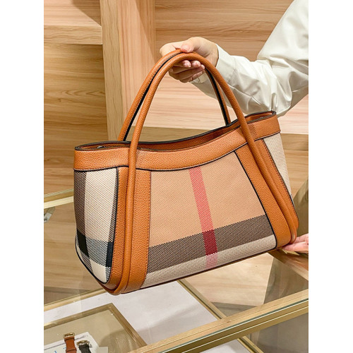 歐美時尚真皮大容量手提包格紋托特包2025新款包包女單肩斜背大包