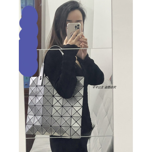 鐳射幾何菱形格子亮片包包六格大容量單肩手提托特包女通勤腋下包