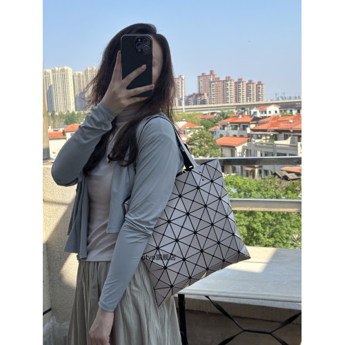 鐳射幾何菱形格子亮片包包六格大容量單肩手提托特包女通勤腋下包