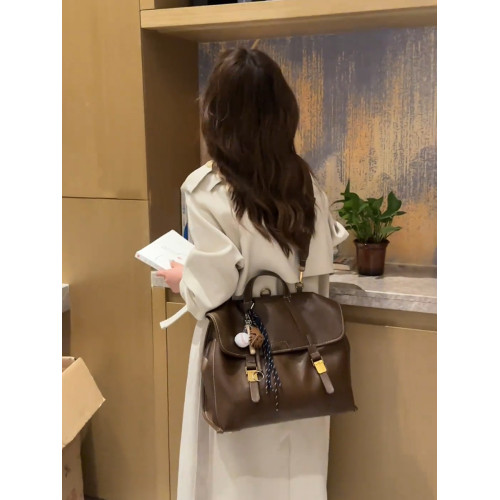 復古大容量雙肩包包女式2026新款輕奢小衆高級感單肩郵差托特女包