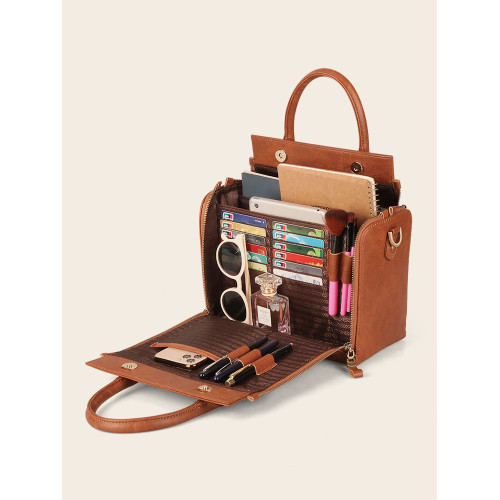 通勤手提包女士上班單肩2023新款潮秋冬2024大容量小衆斜背托特包 通勤手提包女士上班單肩2023新款潮秋冬2024大容量小衆斜背托特包