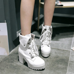 日系洛麗塔馬丁靴 高跟鞋粗跟短靴休閒Cosplay女王蘿莉動漫展女鞋