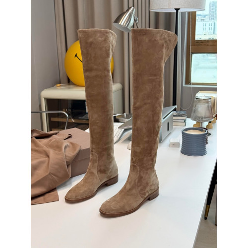 羊皮版~新款真皮百搭過膝高筒騎士靴女復古美拉德棕色瘦瘦時裝靴