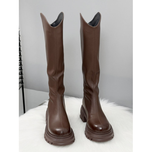 小個子不過膝長靴女2025長筒靴春秋款單靴厚底靴子高筒加絨騎士靴