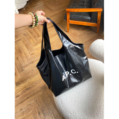 法國小衆APC女士印花皮質托特包大容量單肩通勤電腦包tote包