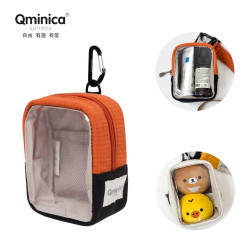 Qminica透明娃包11cm棉花娃娃展示包痛包盲盒包掛膠囊包收納包小