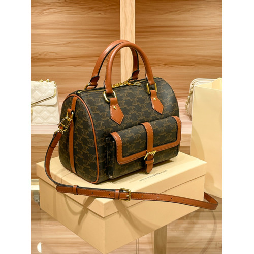 真皮女生手提包2024新款洋氣印花波士頓包中古百搭枕頭包斜後後背包潮 真皮女生手提包2024新款洋氣印花波士頓包中古百搭枕頭包斜後後背包潮