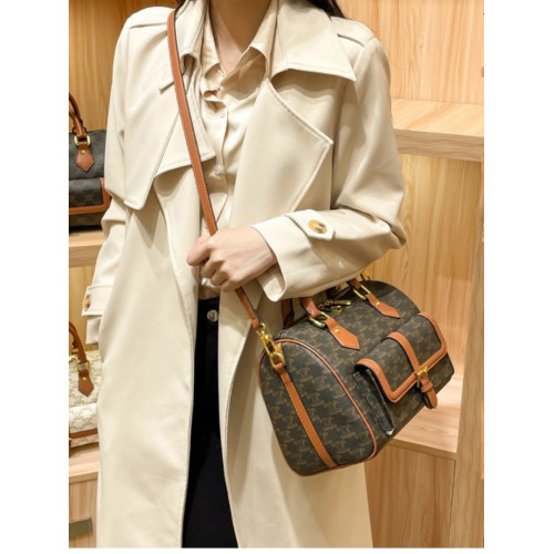 真皮女生手提包2024新款洋氣印花波士頓包中古百搭枕頭包斜後後背包潮 真皮女生手提包2024新款洋氣印花波士頓包中古百搭枕頭包斜後後背包潮