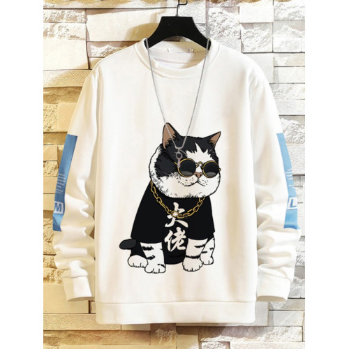 衛衣男加絨新款長袖t恤男裝保暖上衣服大碼秋衣冬季國潮圓領打底