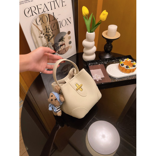 I.TELLE輕奢荔枝紋手提包女高級感鎖釦水桶包小衆斜後後背包質感包包 I.TELLE輕奢荔枝紋手提包女高級感鎖釦水桶包小衆斜後後背包質感包包