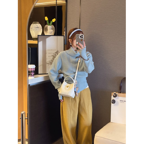 I.TELLE輕奢荔枝紋手提包女高級感鎖釦水桶包小衆斜後後背包質感包包 I.TELLE輕奢荔枝紋手提包女高級感鎖釦水桶包小衆斜後後背包質感包包