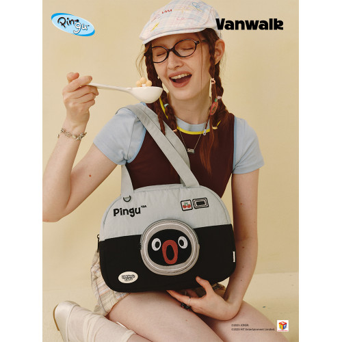 VANWALK Pingu企鵝大容量單肩包包女生休閒通勤上課手提袋電腦包