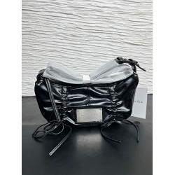 韓國小衆品牌matin kim包包女款褶皺蝴蝶結抽繩單肩斜背腋下包