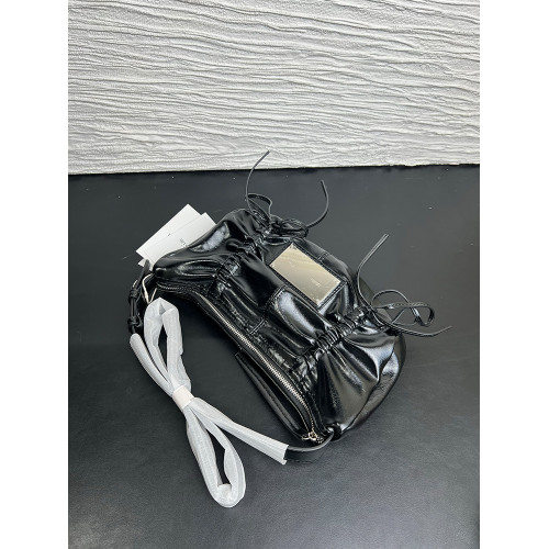 韓國小衆品牌matin kim包包女款褶皺蝴蝶結抽繩單肩斜背腋下包