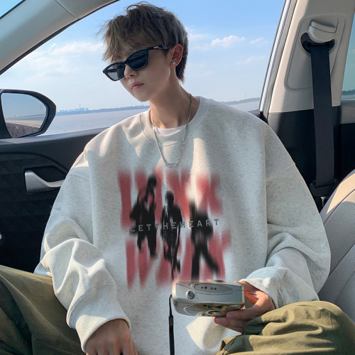 衛衣男春秋款2025新款美式潮牌痞帥上衣長袖早秋慵懶圓領打底T恤 衛衣男春秋款2025新款美式潮牌痞帥上衣長袖早秋慵懶圓領打底T恤