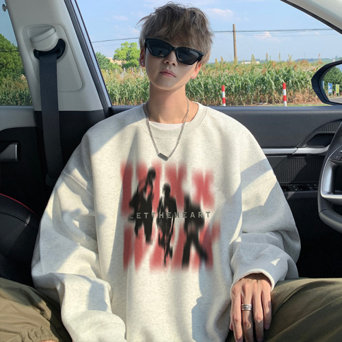 衛衣男春秋款2025新款美式潮牌痞帥上衣長袖早秋慵懶圓領打底T恤 衛衣男春秋款2025新款美式潮牌痞帥上衣長袖早秋慵懶圓領打底T恤