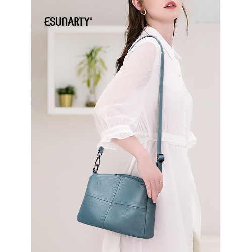 真皮中年女士包包2026新款百搭軟皮媽媽款斜後後背包女休閒單肩腋下包