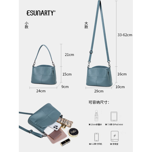 真皮中年女士包包2026新款百搭軟皮媽媽款斜後後背包女休閒單肩腋下包