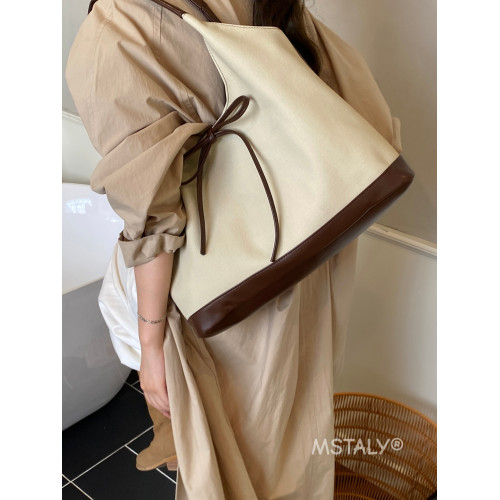 韓系ins小衆復古休閒托特包包女式2026新款大容量通勤單肩腋下包