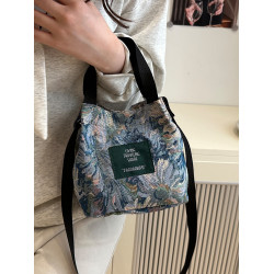 楠小姐今年流行帆布手拎包包2026新款時尚百搭單肩包手提包水桶包