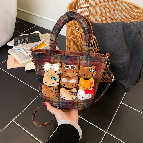 兒童斜後後背包手提水桶包女2025新款秋冬流行可愛斜後後背包小貓咪手拎包 兒童斜後後背包手提水桶包女2025新款秋冬流行可愛斜後後背包小貓咪手拎包