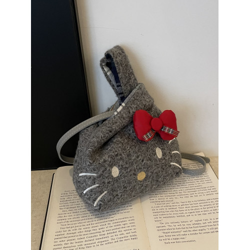 可愛凱蒂貓包包女2024新款秋冬時尚百搭手提包高級感單肩斜後後背包潮