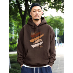 440克冬季餘文樂中年潮牌男裝寬鬆衛衣男士連帽外套上衣寬鬆加絨