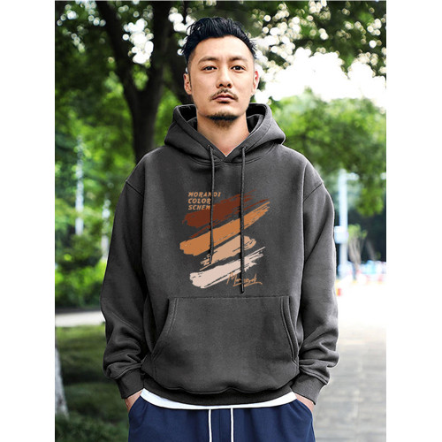 440克冬季餘文樂中年潮牌男裝寬鬆衛衣男士連帽外套上衣寬鬆加絨