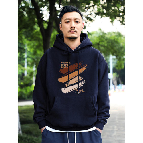 440克冬季餘文樂中年潮牌男裝寬鬆衛衣男士連帽外套上衣寬鬆加絨