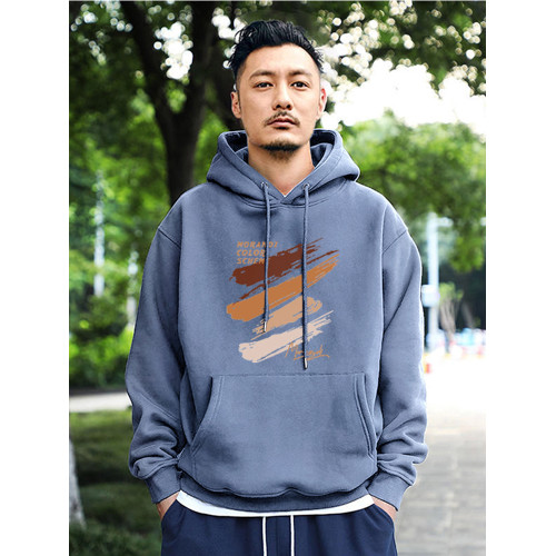 440克冬季餘文樂中年潮牌男裝寬鬆衛衣男士連帽外套上衣寬鬆加絨