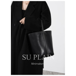 SU PLAIN  真皮牛皮休閒百變托特水桶包單肩斜背雙肩流浪背手提