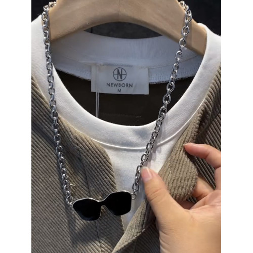 假兩件拼接慵懶風V圓領衛衣男潮流高級寬鬆百搭情侶長袖T恤打底衫