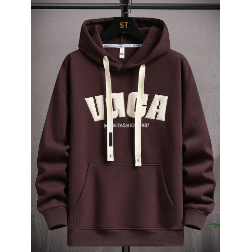 12秋冬季純棉衛衣男孩15嵗青少年學生13加絨加厚大童連帽帥氣帽衫