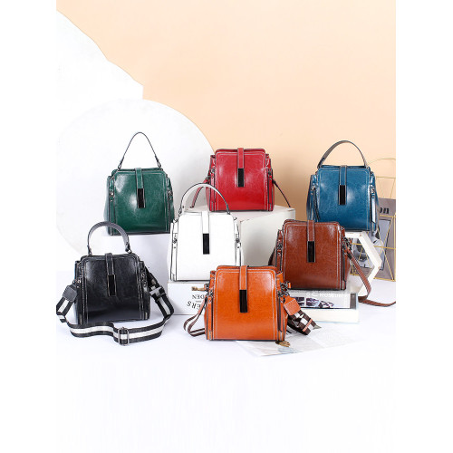 真皮女包2026新款夏天裝手機的小包包高級感媽媽水桶包單肩斜後後背包