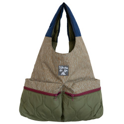 housedesign原創2026春新品復古拼接設計單肩手提包大容量通勤包