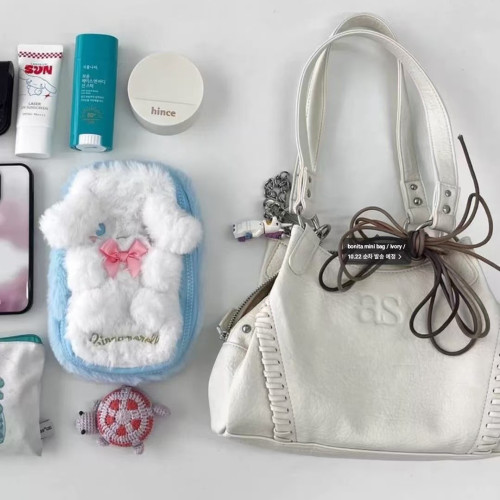 as*n流浪包博主同款韓國24FW皮面mini機車單肩腋下包大容量