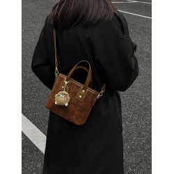 包包女2025新款高級質感小衆設計秋冬季復古百搭斜後後背包手提水桶包