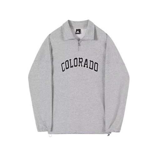 春季半拉鍊衛衣男士春秋衣服男裝美式復古半高領上衣潮牌情侶外套