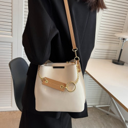 韓版大容量包包女2025新款潮流時尚單肩包百搭斜後後背包高級感水桶包