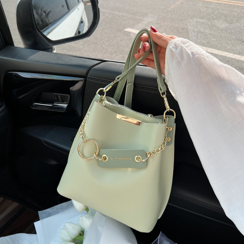 韓版大容量包包女2025新款潮流時尚單肩包百搭斜後後背包高級感水桶包