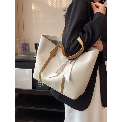 簡約通勤大容量包包女2025春夏新款休閒百搭水桶包小衆時尚單肩包