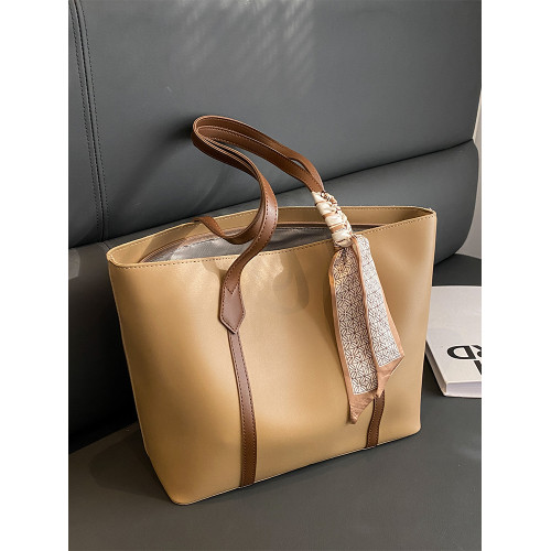 簡約通勤大容量包包女2025春夏新款休閒百搭水桶包小衆時尚單肩包