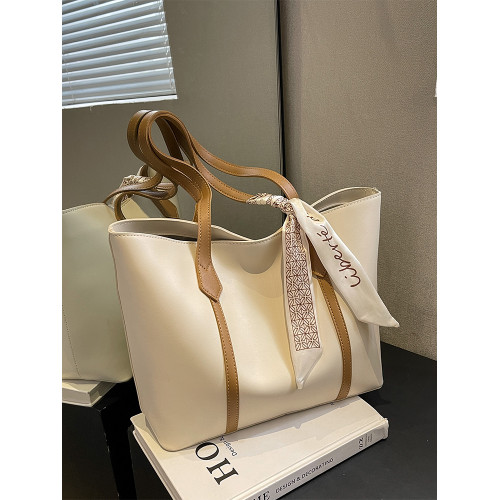 簡約通勤大容量包包女2025春夏新款休閒百搭水桶包小衆時尚單肩包