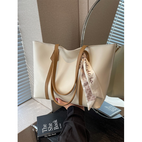 簡約通勤大容量包包女2025春夏新款休閒百搭水桶包小衆時尚單肩包