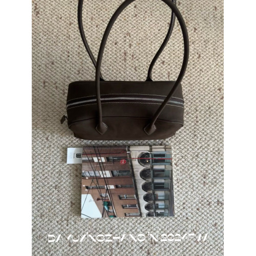 大宇姓張 自製【抹茶生巧咖】復古磨砂質感腋下波士頓小號