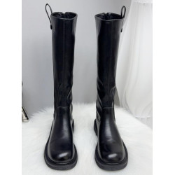 英倫風長筒靴女2025年冬季加絨保暖彈力瘦瘦靴雅丹風高筒騎士長靴